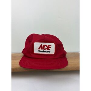 Ace Hardware Snapback Hat Patch Red Vintage 90s K-Products USA Trucker Cap